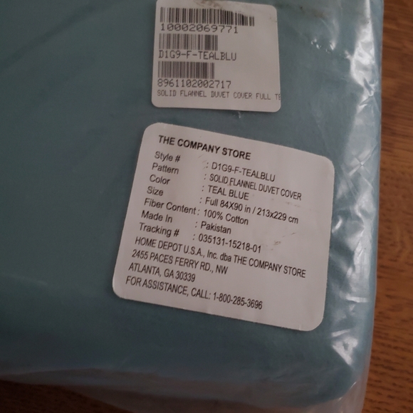 The Company Store Duvet - full size - teal blue - Picture 4 of 8